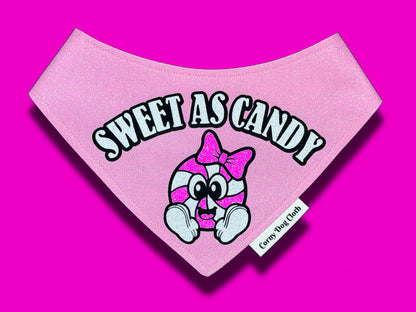 Sweet As Candy Light Pink Glitter Bandana