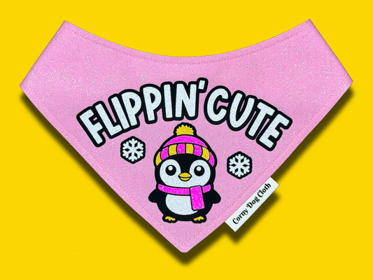 Flippin' Cute Light Pink Glitter Bandana