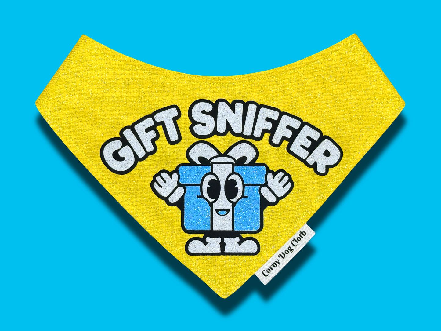 Gift Sniffer Yellow Glitter Bandana