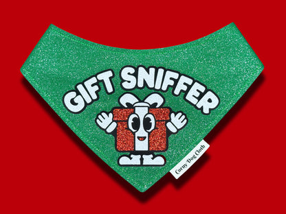 Gift Sniffer Dark Green Glitter Bandana