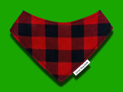 Black Flame Flannel Custom Bandana