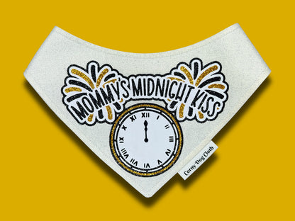 Mama's Midnight Kiss White Glitter Bandana