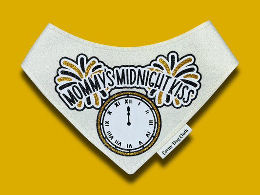 Mama's Midnight Kiss White Glitter Bandana