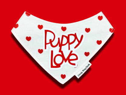 Puppy Love White Bandana