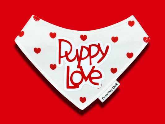 Puppy Love White Bandana