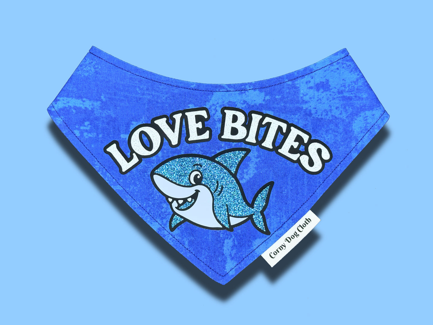 Love Bites Blue Tie-Dye Bandana