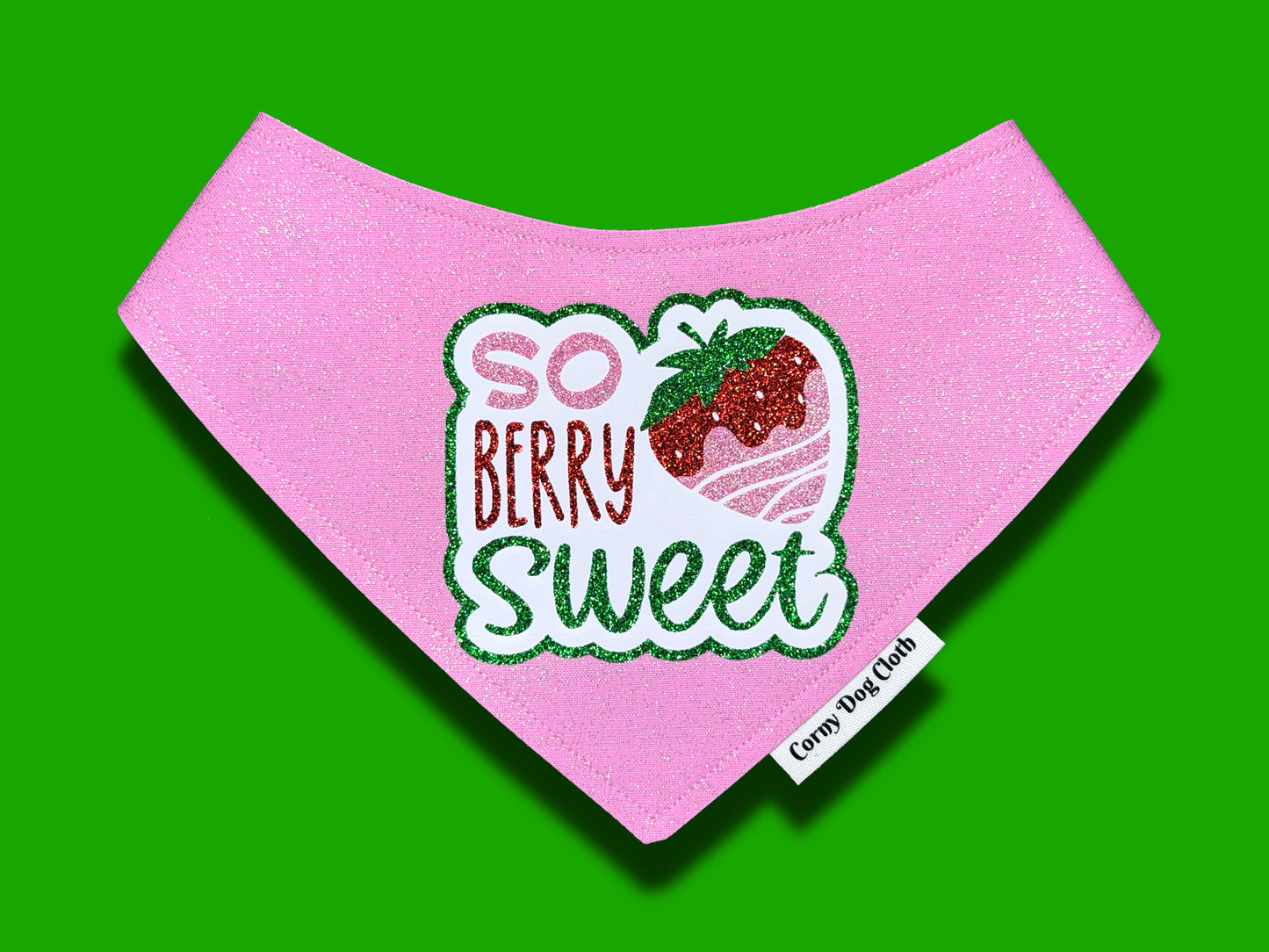 So Berry Sweet Light Pink Glitter Bandana