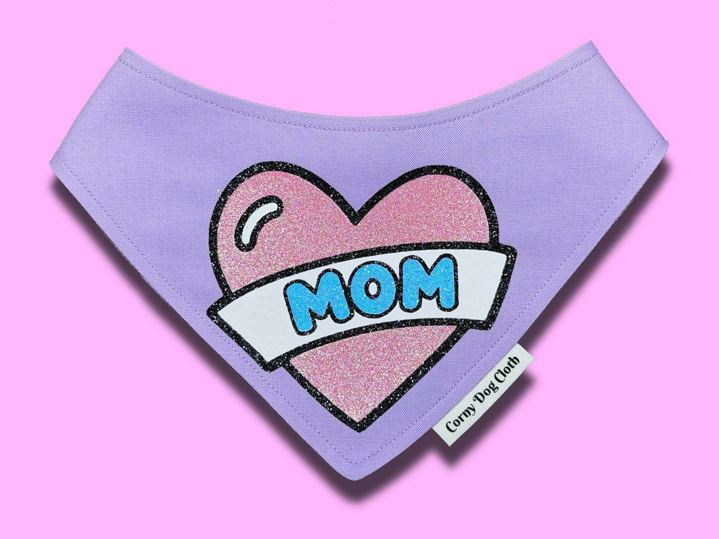 Mom Heart Lilac Bandana