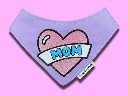 Mom Heart Lilac Bandana