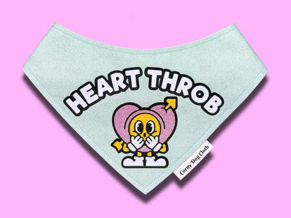 Heart Throb Mint Glitter Bandana