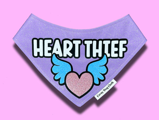 Heart Thief Lilac Glitter Bandana
