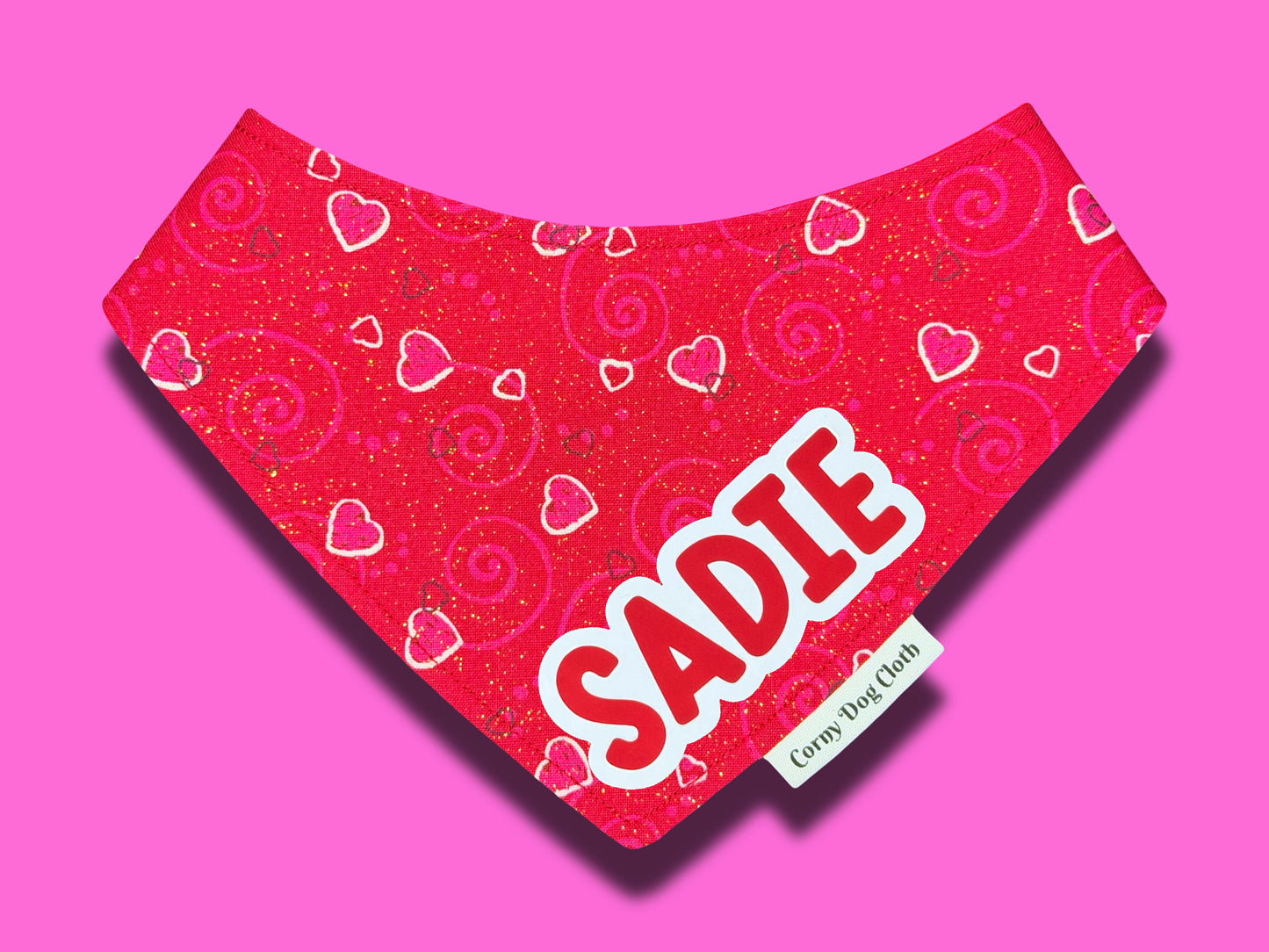 Puppy Crush Custom Glitter Bandana