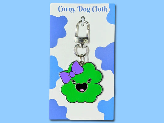 Lucky Charm Purple Dog Tag