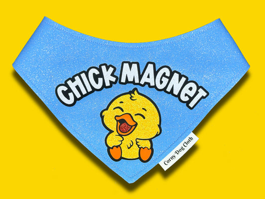 Chick Magnet Blue Glitter Bandana