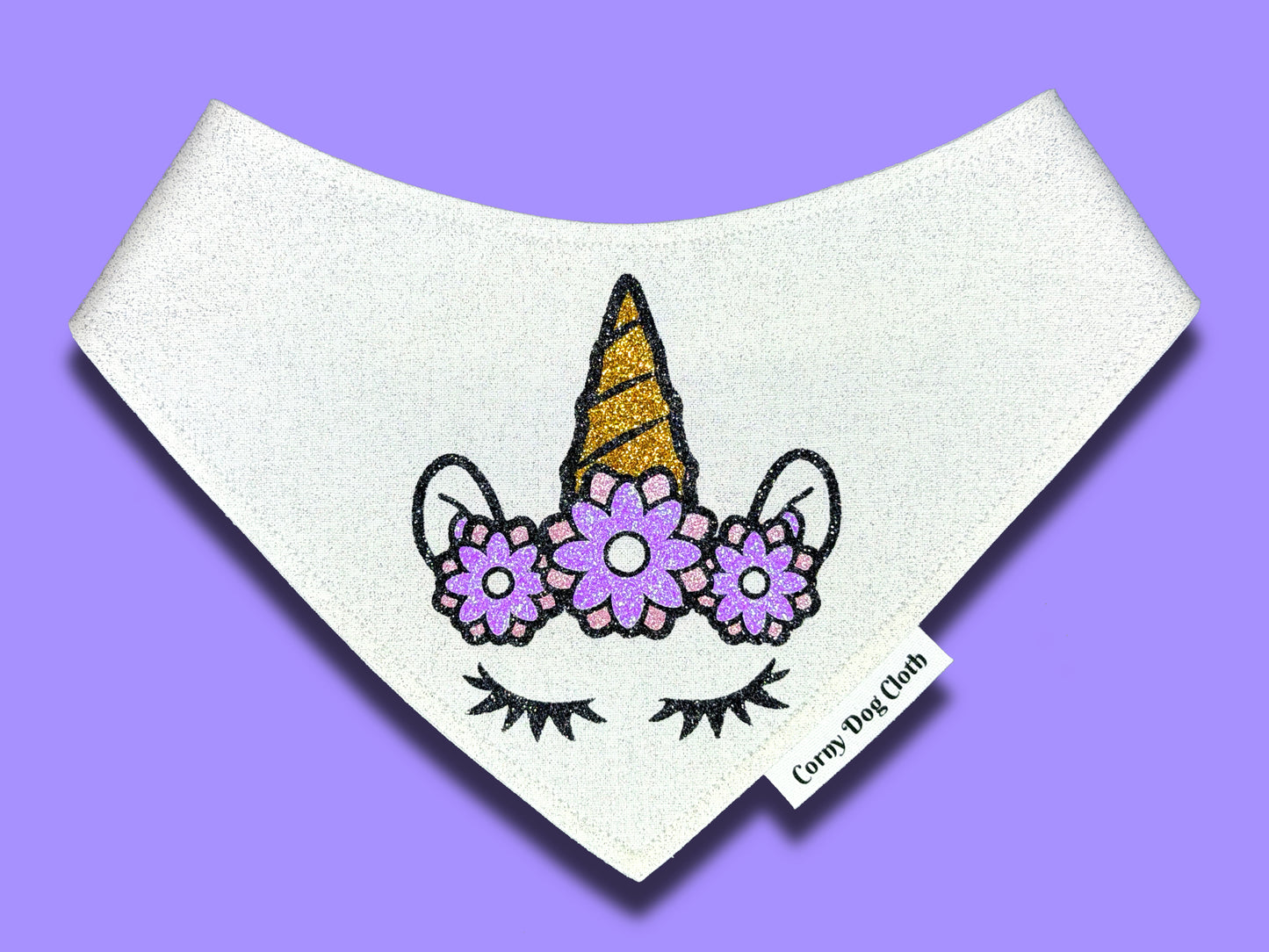 Pure Magic White Glitter Bandana