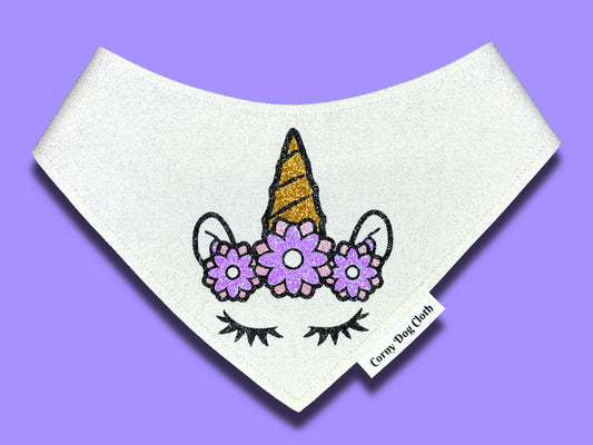 Pure Magic White Glitter Bandana