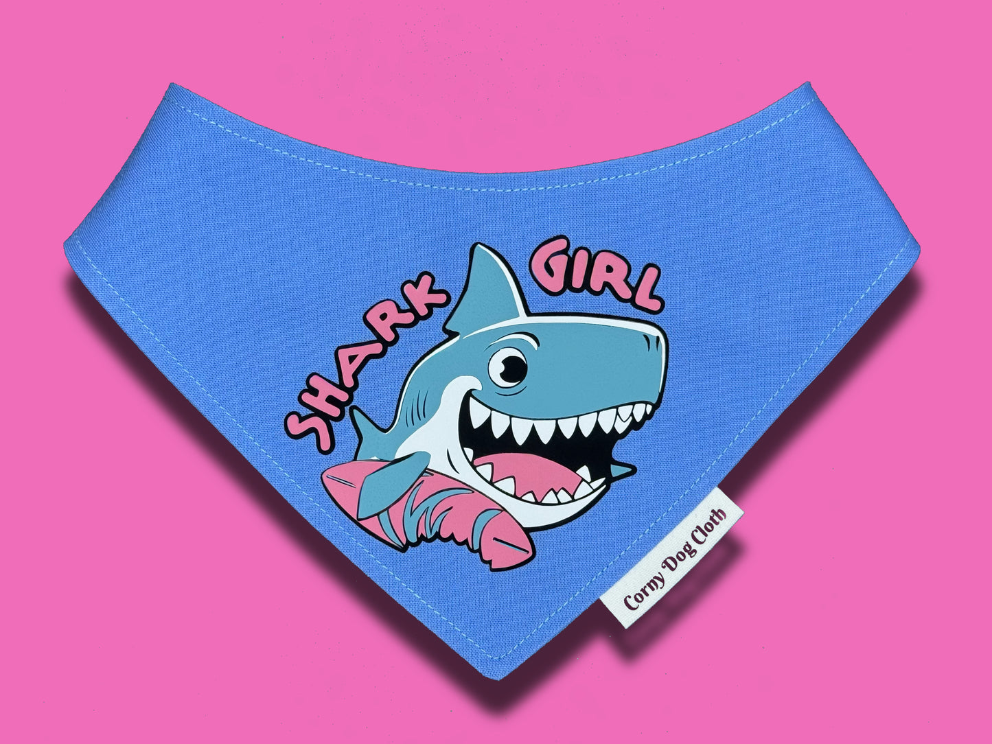 Shark Girl Baby Blue Bandana