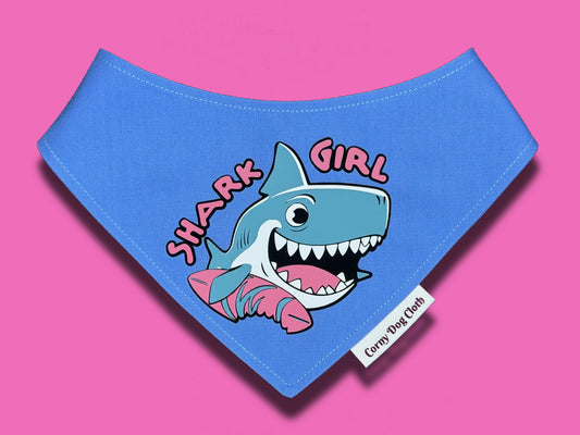 Shark Girl Baby Blue Bandana