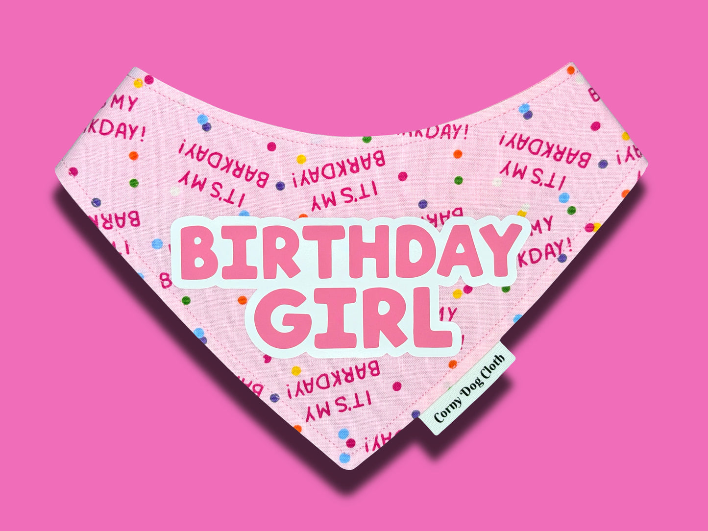 Birthday Girl Vibe Pink Bandana