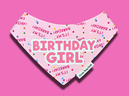 Birthday Girl Vibe Pink Bandana