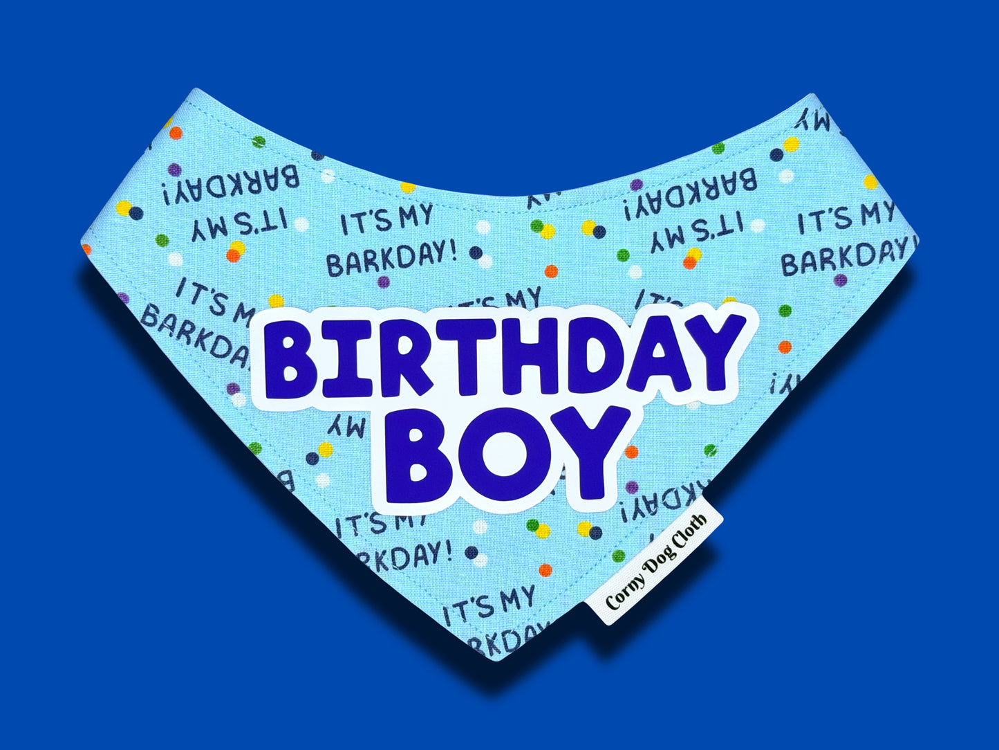 Birthday Boy Vibe Blue Bandana