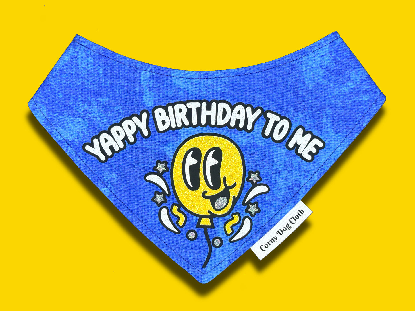 Yappy Birthday To Me Blue Bandana