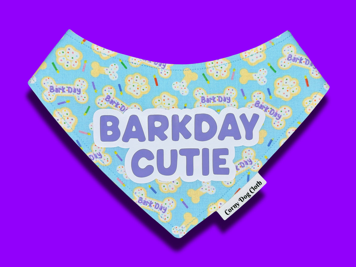 Barkday Cutie Blue Bandana