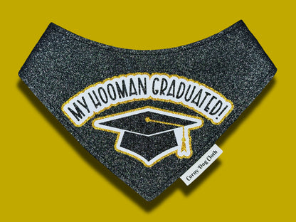 My Hooman Graduated Black Glitter Bandana