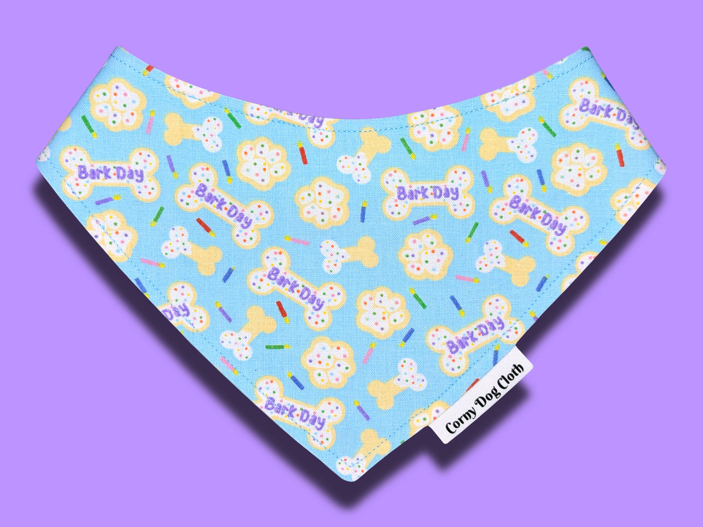 Barkday Blue Custom Bandana