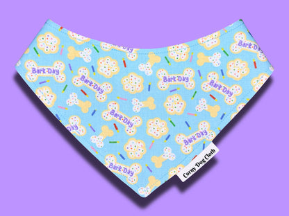 Barkday Blue Custom Bandana