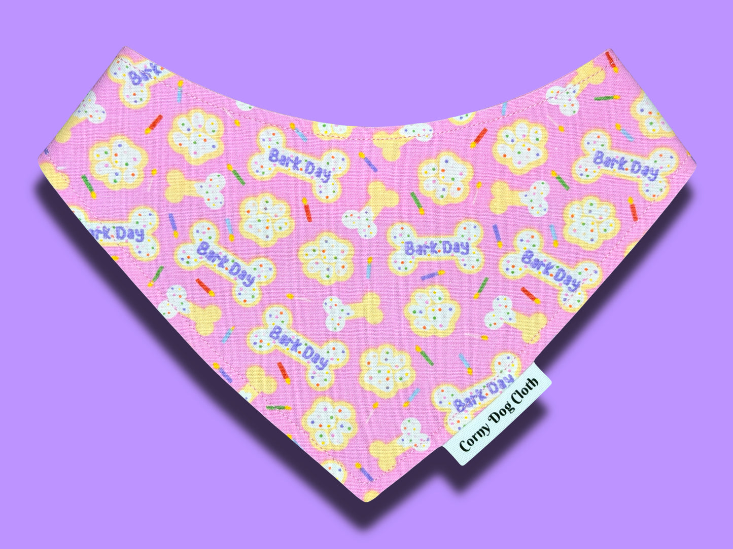 Barkday Pink Custom Bandana