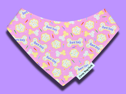 Barkday Pink Custom Bandana