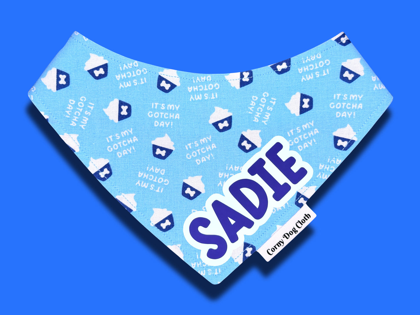Gotcha Day Blue Custom Bandana
