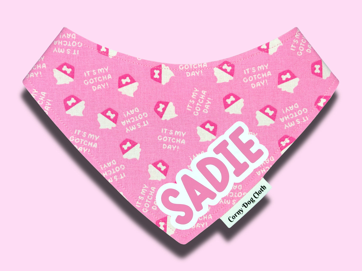 Gotcha Day Pink Custom Bandana