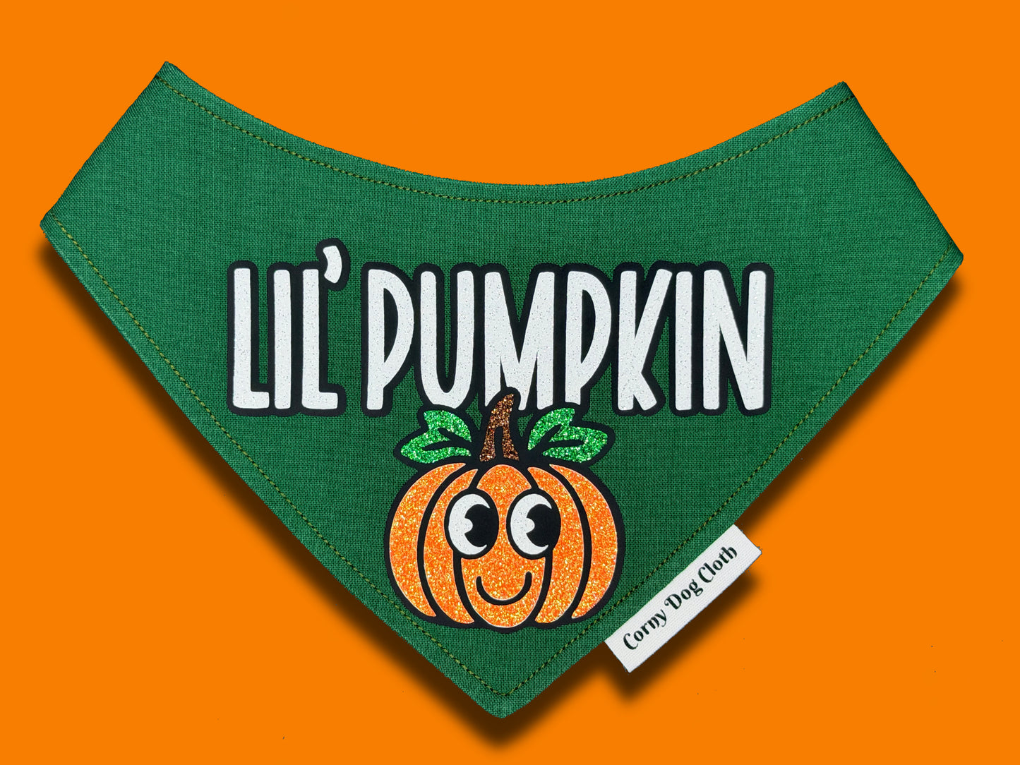 Lil' Pumpkin Dark Green Bandana
