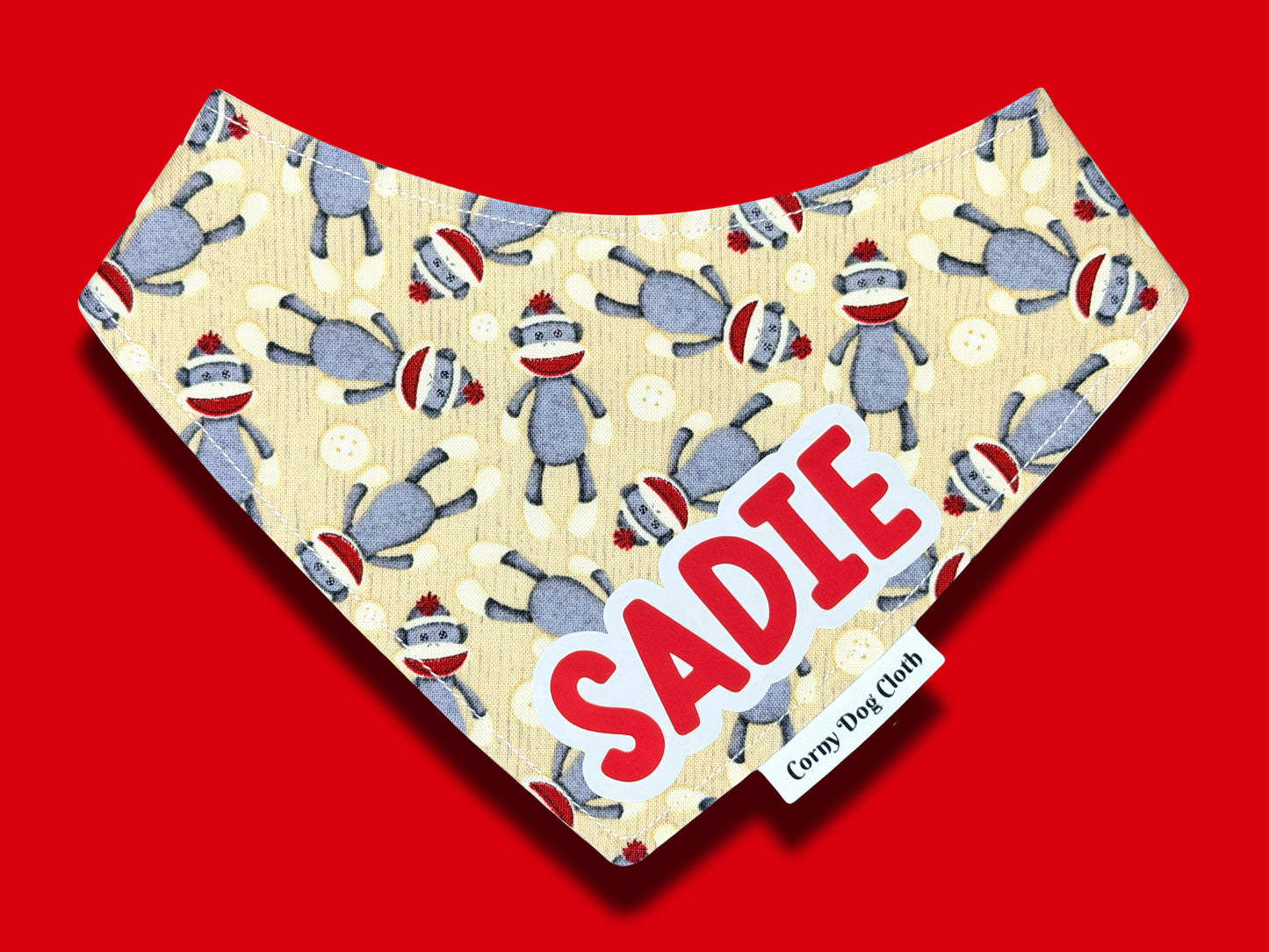 Sock Monkey Custom Bandana