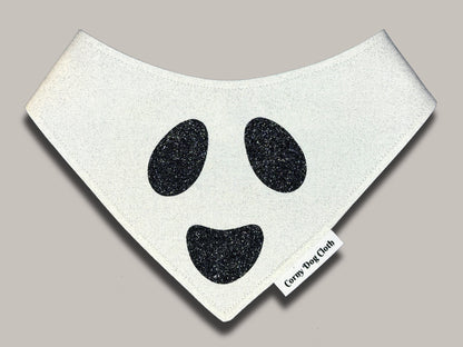 Sparkle Boo White Glitter Bandana