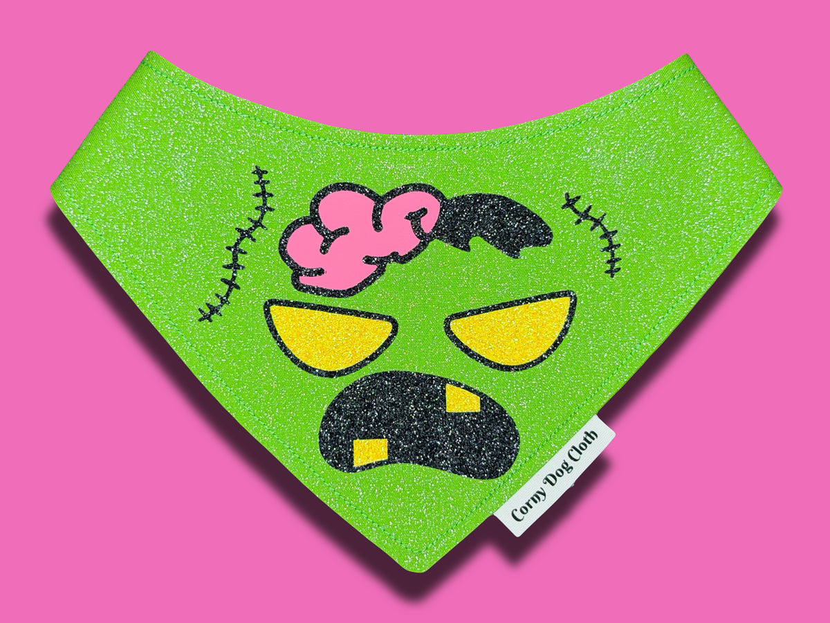 Sparkle Walker Light Green Glitter Bandana