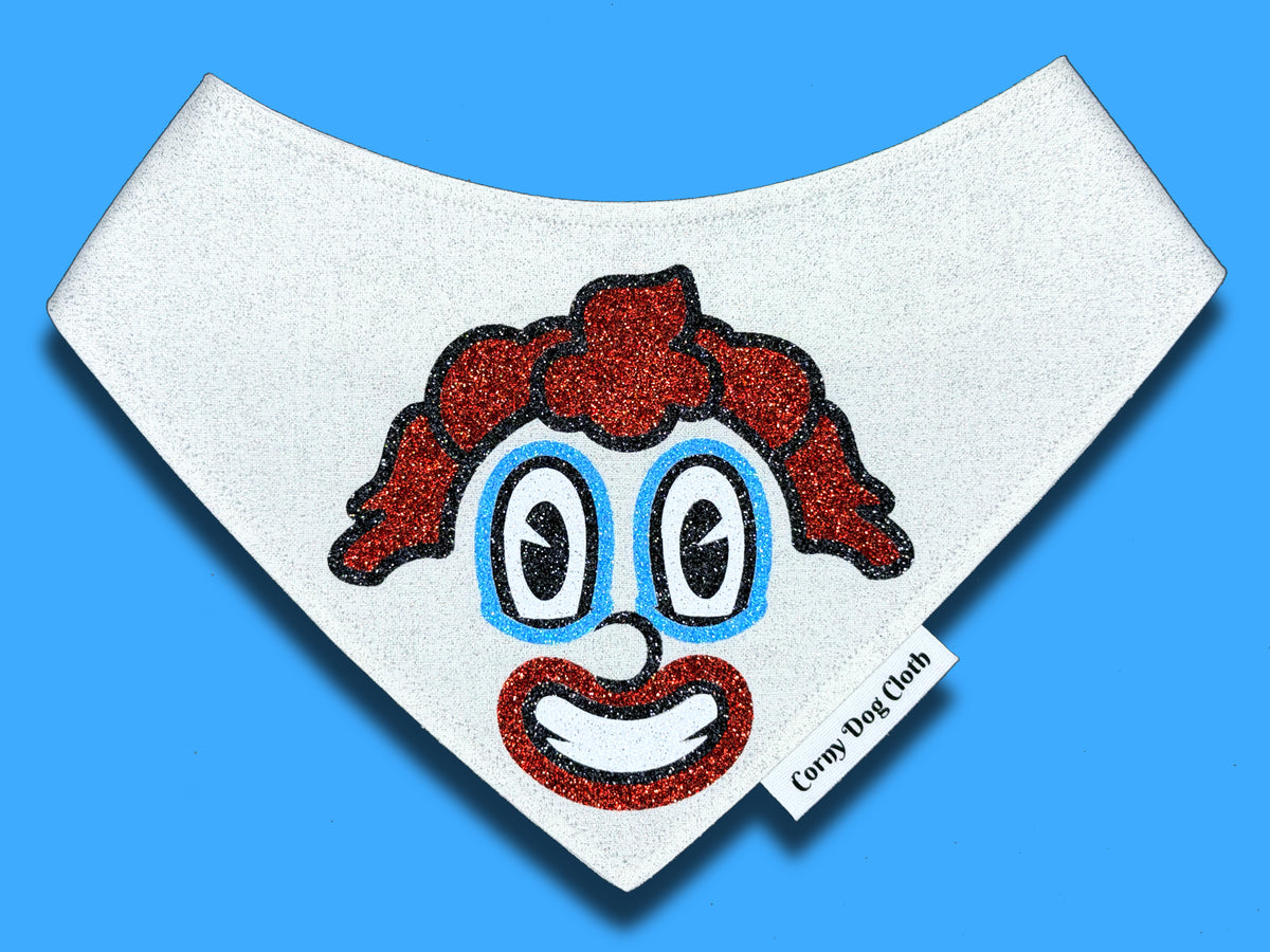 Sparkle Prankster White Glitter Bandana
